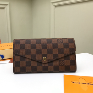 Louis Vuitton Envelope-Style Wallet - Brown Grid Powder 41544