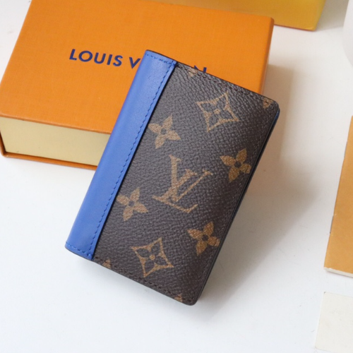 Louis Vuitton Pocket Organizer Blurry Monogram Wallet - Blue 92723