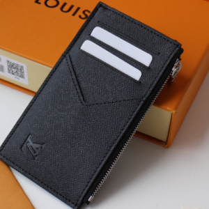 Louis Vuitton New Coin Zipper Card Holder - Black 82164