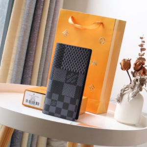 Louis Vuitton BRAZZA Wallet - Black/Gray 24975