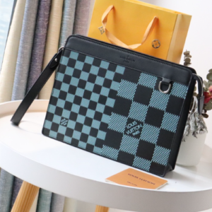 Louis Vuitton Standing Clutch Bag - Light Blue 53400