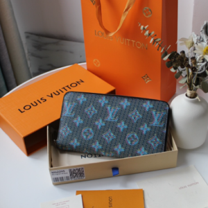 Louis Vuitton Slim Silhouette Zippy Coin Purse - Blue 58066