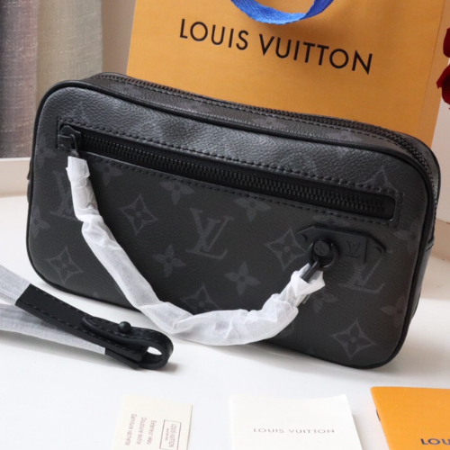 Louis Vuitton Pochette Volga Monogram Canvas - Black 79266