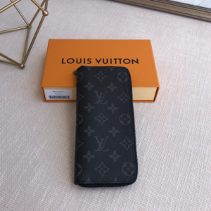 Louis Vuitton Men's Vertical Zip Wallet - Black 69640