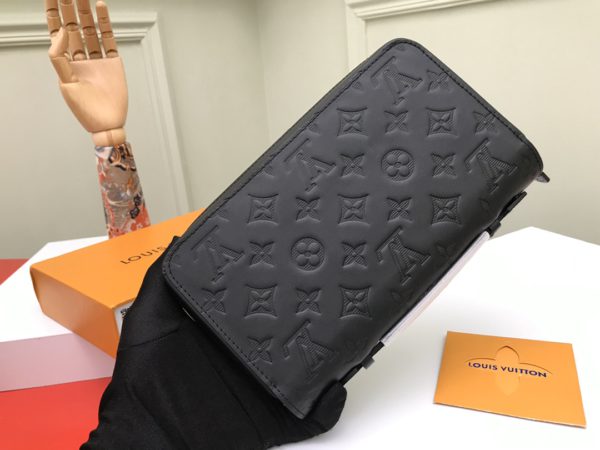 Louis Vuitton Embossed Zippy XL Wallet – Black 59417 - Image 2