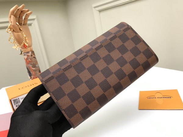 Louis Vuitton Envelope-Style Wallet - Brown Grid Powder 41544 - Image 2