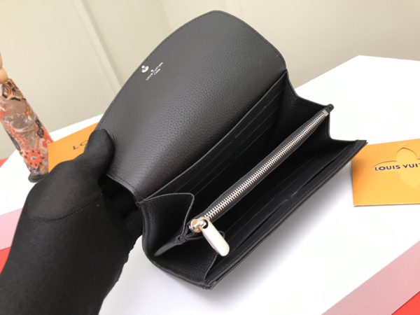 Louis Vuitton Zipper Coin Pocket Wallet - Black 99296 - Image 4
