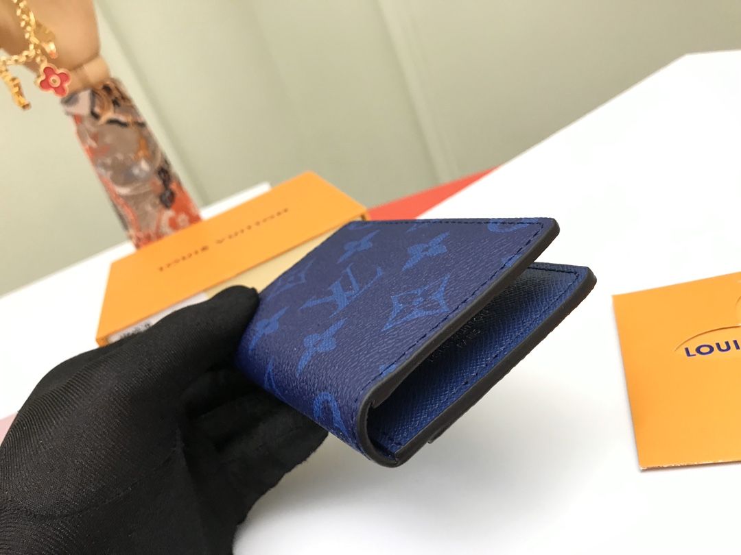 Louis Vuitton Pocket Wallet - Blue 50029 - Image 4