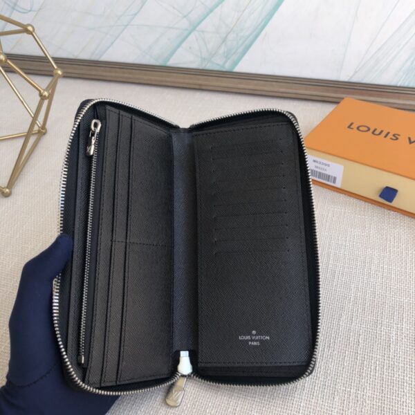 Louis Vuitton Men's Vertical Zip Wallet - Black 69640 - Image 3