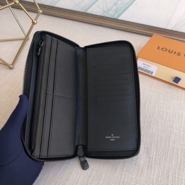 Louis Vuitton Monogram Shadow Zippy Vertical Wallet - Black 46175 - Image 3