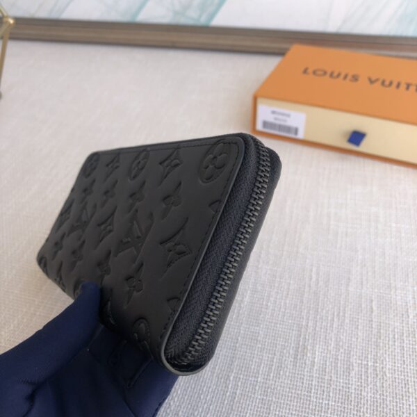 Louis Vuitton Monogram Shadow Zippy Vertical Wallet - Black 46175 - Image 5
