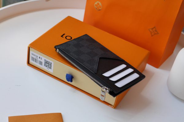 Louis Vuitton New Coin Zipper Card Holder - Black 97547 - Image 5
