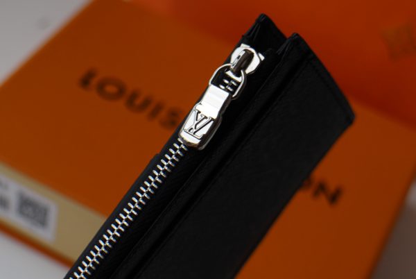 Louis Vuitton New Coin Zipper Card Holder - Black 82164 - Image 3