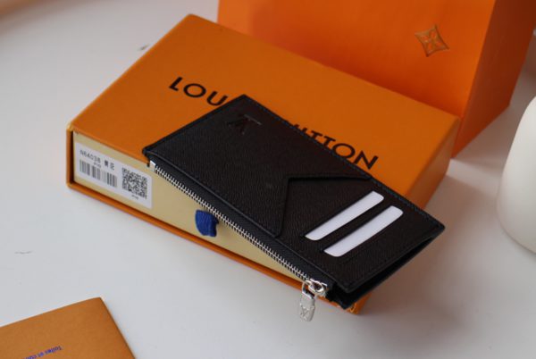 Louis Vuitton New Coin Zipper Card Holder - Black 82164 - Image 4