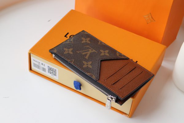 Louis Vuitton New Coin Zipper Card Holder - Brown 41092 - Image 4