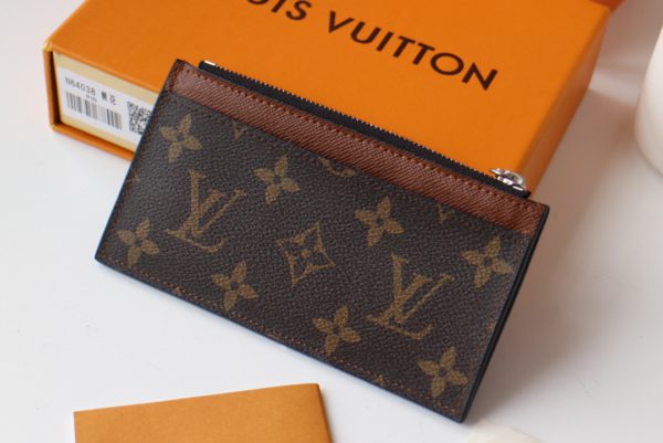 Louis Vuitton New Coin Zipper Card Holder - Brown 41092 - Image 5