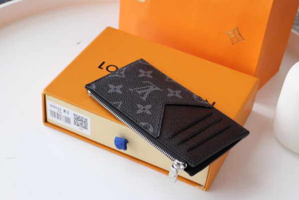 Louis Vuitton New Coin Zipper Card Holder - Black 97765 - Image 4