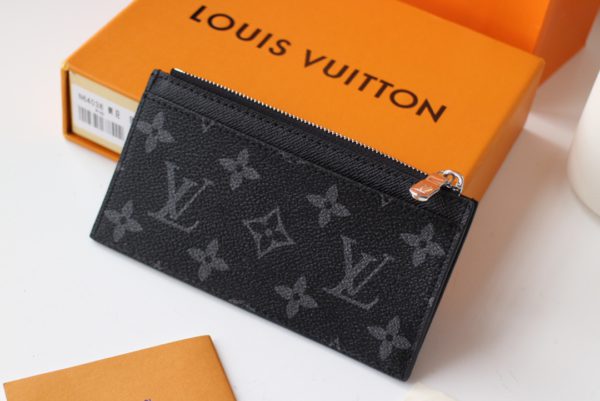 Louis Vuitton New Coin Zipper Card Holder - Black 97765 - Image 3