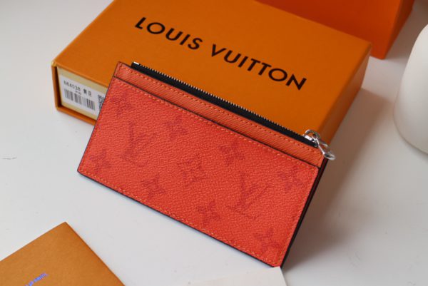 Louis Vuitton New Coin Zipper Card Holder - Orange 25911 - Image 4