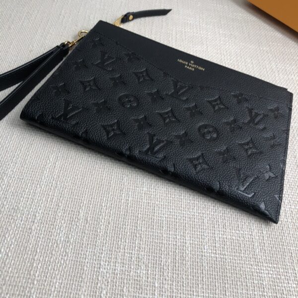 Louis Vuitton Mélanie Medium Clutch - Black 82430 - Image 4
