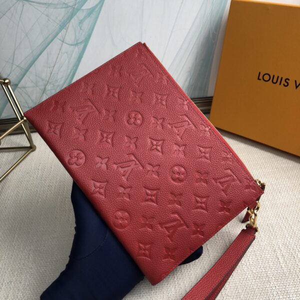 Louis Vuitton Mélanie Medium Clutch - Red 21143 - Image 4