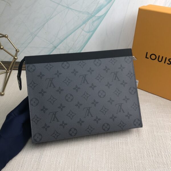 Louis Vuitton Pochette Voyage Medium Clutch - Gray 44796 - Image 5