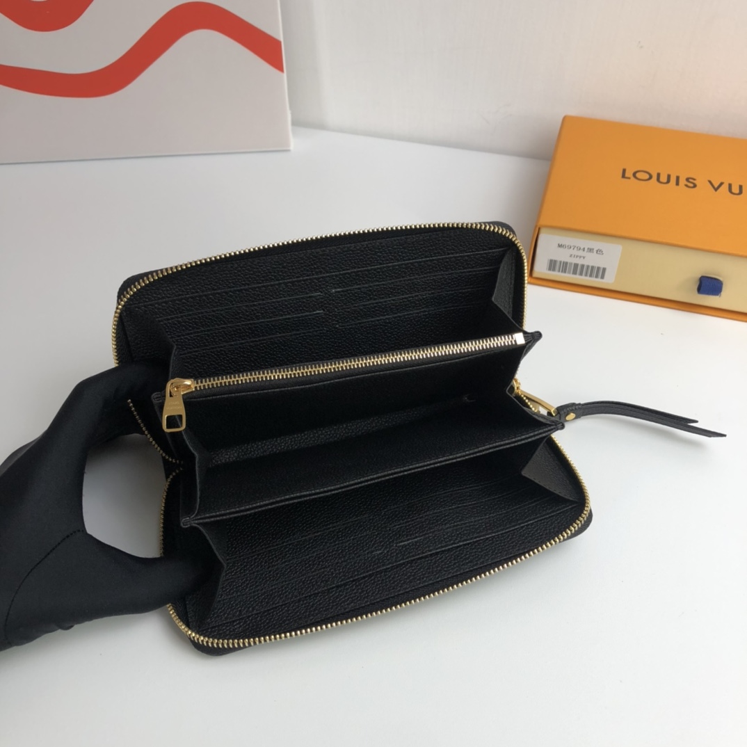 Louis Vuitton Pool Zip Around Wallet - Black 56037 - Image 3