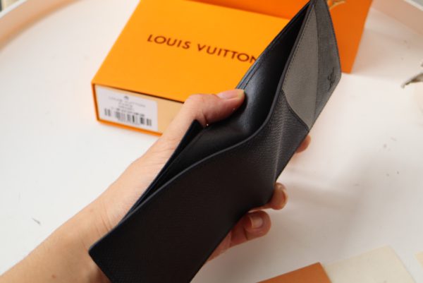 Louis Vuitton Slide Slender Wallet – Gray/Black 87071 - Image 2