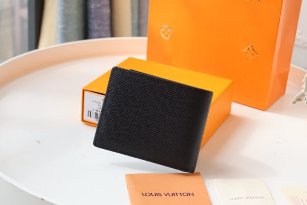 Louis Vuitton Slide Slender Wallet – Gray/Black 87071 - Image 5
