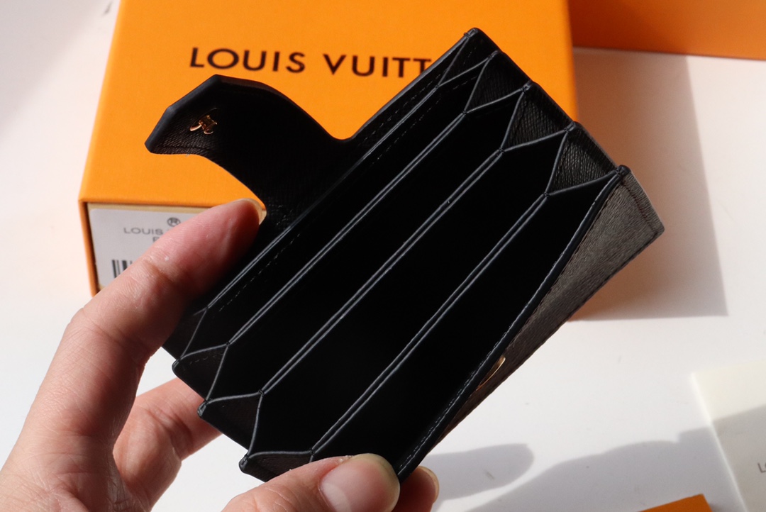 Louis Vuitton New Card Holder - Black 18519 - Image 3