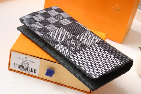 Louis Vuitton BRAZZA Wallet - Black/Gray 26599 - Image 4