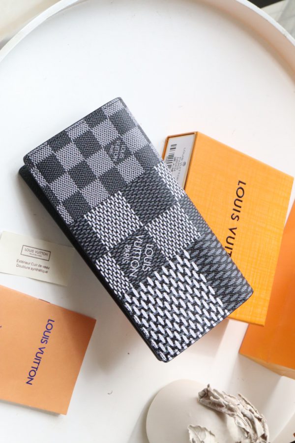 Louis Vuitton BRAZZA Wallet - Black/Gray 26599 - Image 5