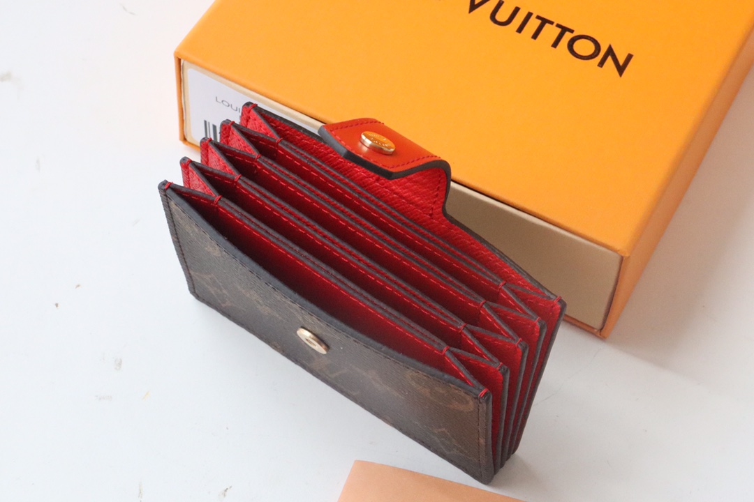 Louis Vuitton New Card Holder - Red 51138 - Image 3
