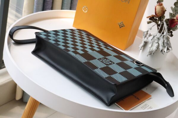 Louis Vuitton Standing Clutch Bag - Light Blue 53400 - Image 5