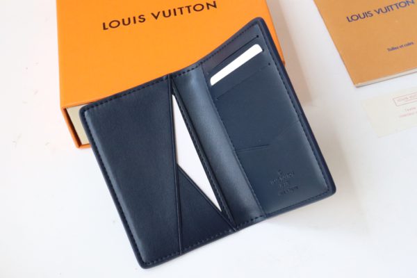 Louis Vuitton Pocket Card Holder - Embossed Blue 57423 - Image 3