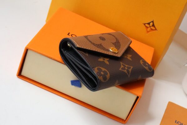 Louis Vuitton Block Coin Purse Compact Zoe Wallet 64276 - Image 4