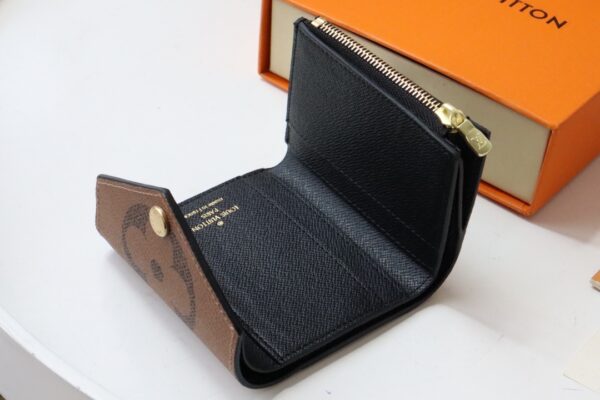 Louis Vuitton Block Coin Purse Compact Zoe Wallet 64276 - Image 2