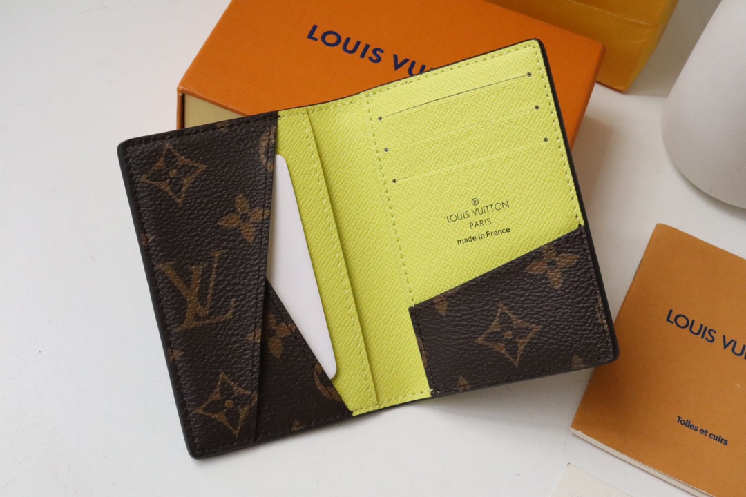 Louis Vuitton Pocket Organizer Blurry Monogram Wallet - Yellow 56410 - Image 3