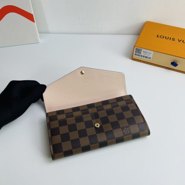 Louis Vuitton Damier Ebene canvas Sarah Envelope Wallet - Skin 53367 - Image 3