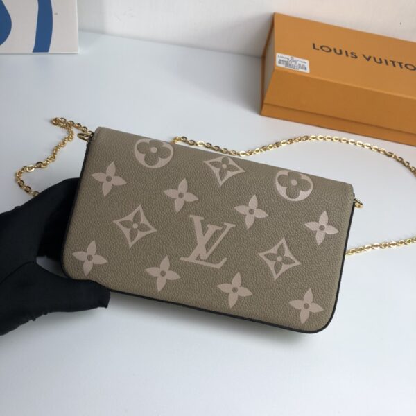 Louis Vuitton Pochette Félicie Chain Bag - Khaki 13895 - Image 4