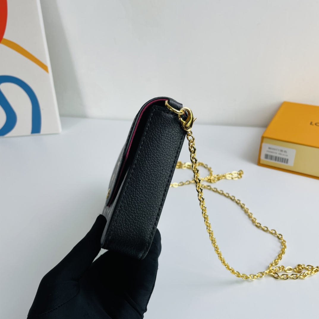 Louis Vuitton Pochette Félicie Chain Bag - Black 28194 - Image 3