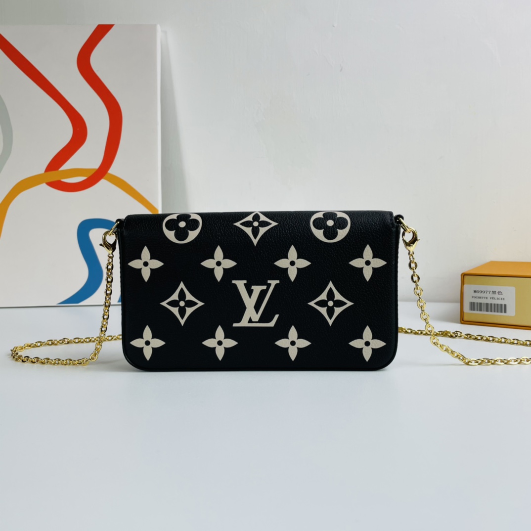 Louis Vuitton Pochette Félicie Chain Bag - Black 28194 - Image 2