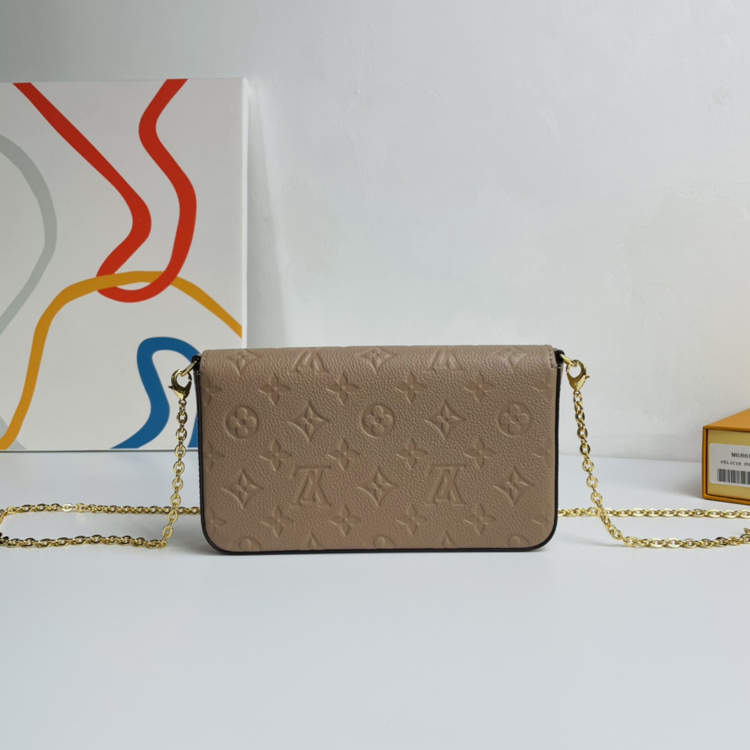 Louis Vuitton Pochette Félicie Chain Bag - Khaki 64895 - Image 5
