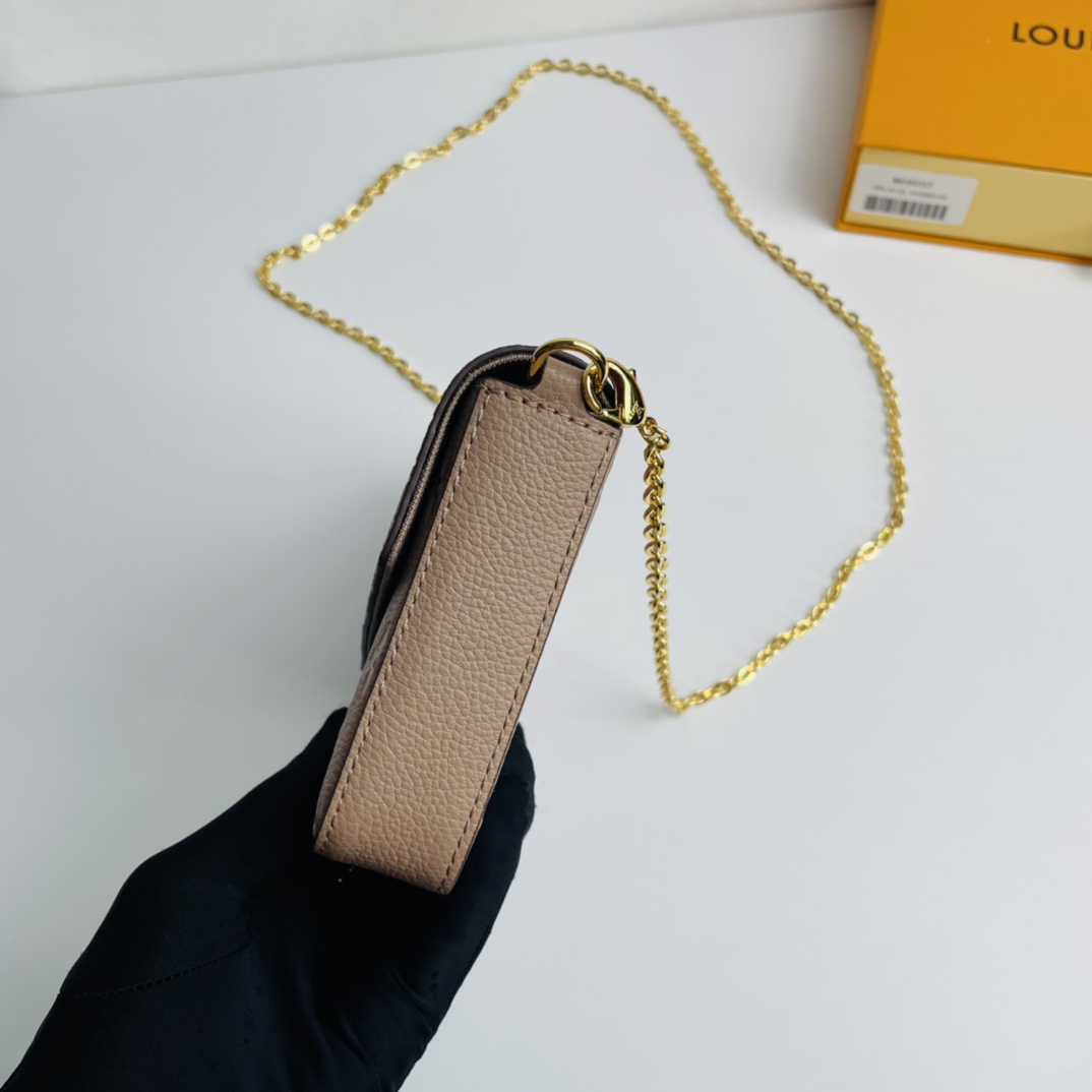 Louis Vuitton Pochette Félicie Chain Bag - Khaki 64895 - Image 4