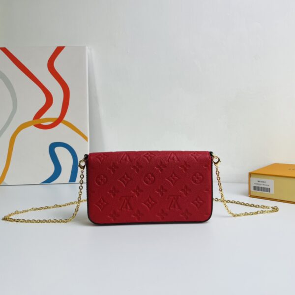 Louis Vuitton Pochette Félicie Chain Bag - Red 92790 - Image 4