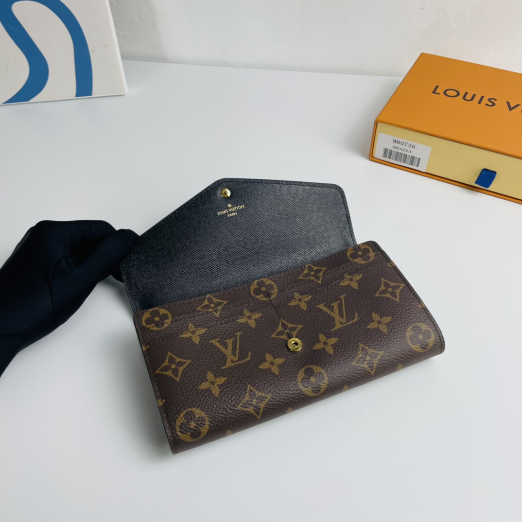Louis Vuitton Monogram Sarah Wallet - Brown 77641 - Image 2