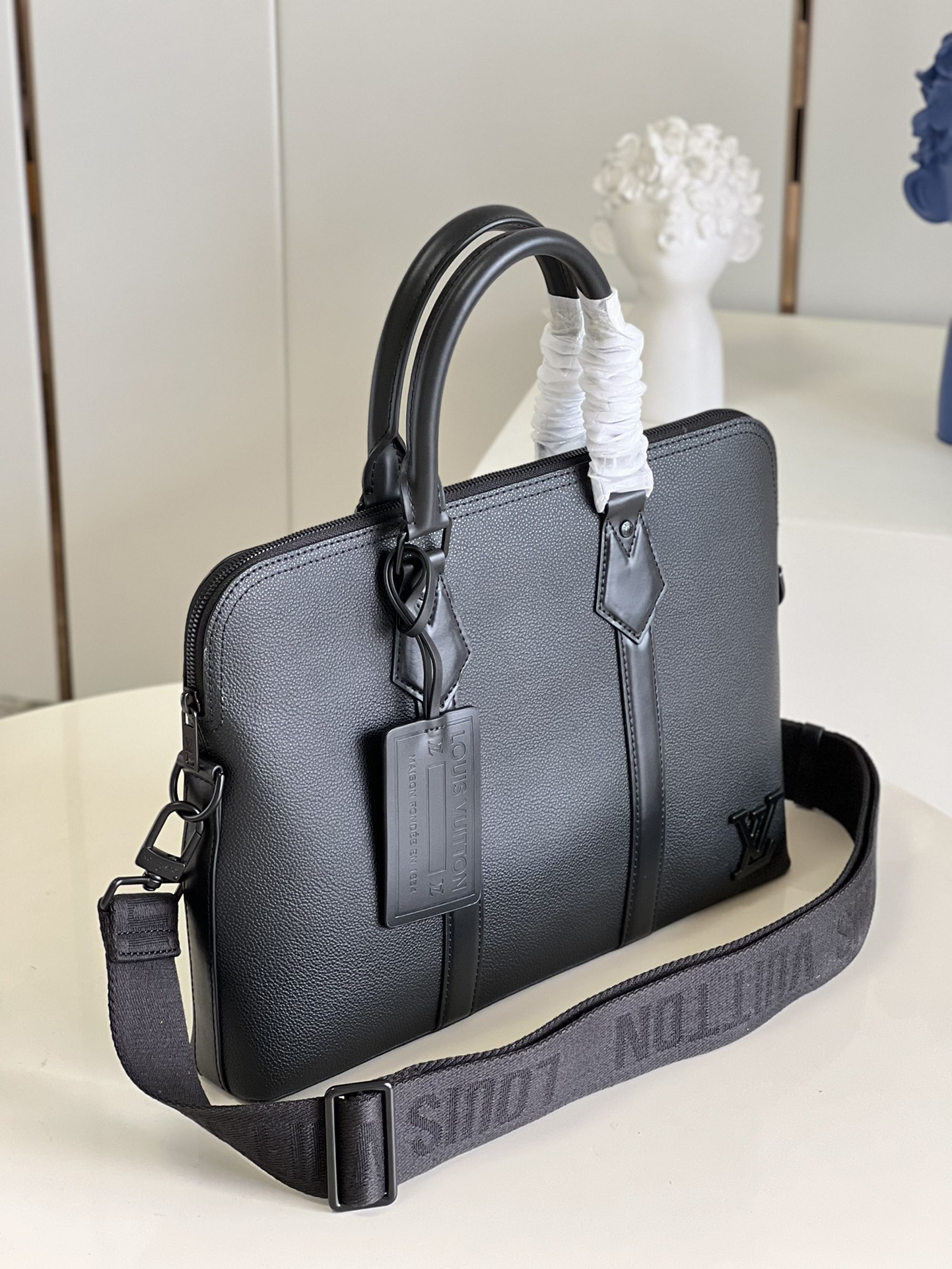 Louis Vuitton Armand Small Briefcase Bag - Black 42429 - Image 4