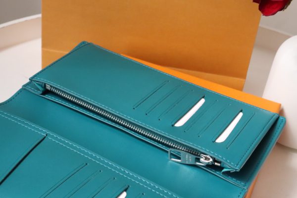 Louis Vuitton New Aerogram Brazza Wallet - Blue 95467 - Image 2
