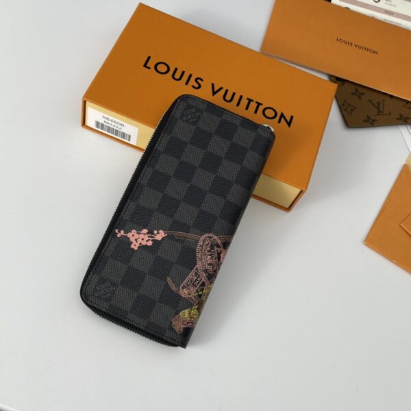 Louis Vuitton Damier Graphite Zippy Vertical Wallet 98019 - Image 5