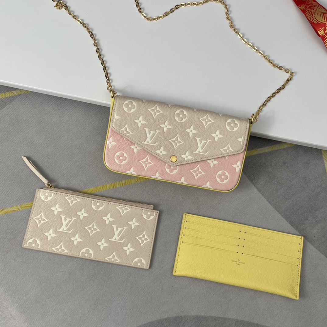 Louis Vuitton Pochette Félicie Chain Bag - Pink 97510 - Image 3